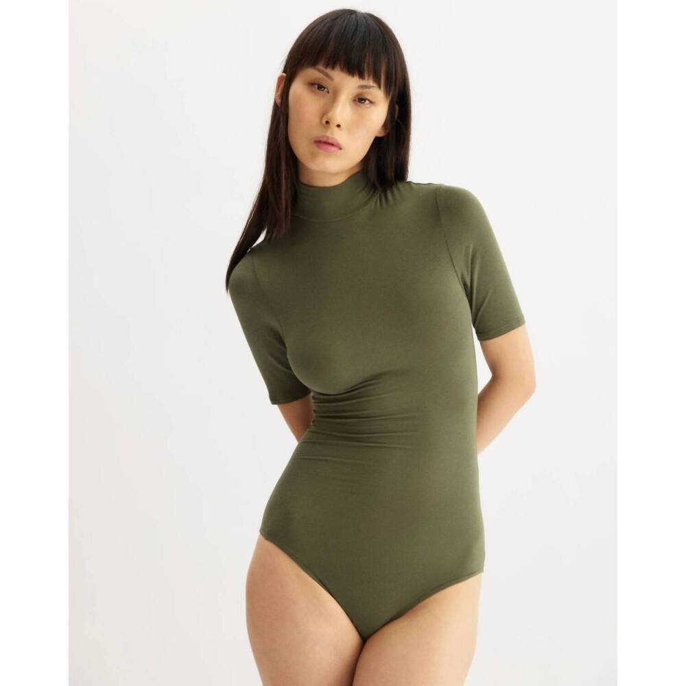 NEW ARLO MOTT dover short sleeve bodysuit in olive